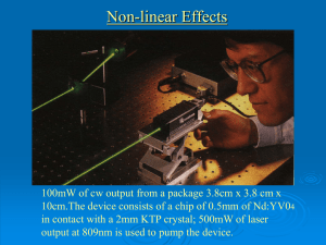 Non-linear Optics