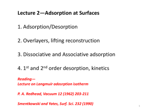 Lecture 2--adsorption