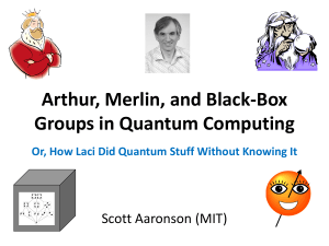 Arthur-Merlin and Black-Box Groups in Quantum