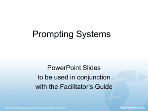 Powerpoint® Prompting Systems - MAST