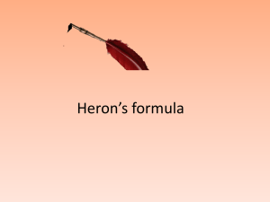 Heron`s formula
