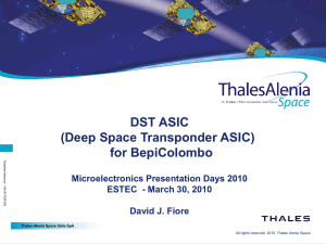 Deep Space Transponder ASIC for BepiColombo