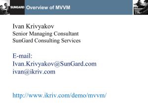 Overview of MVVM