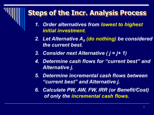 IENG 302 Lecture 10: Incremental Analysis & IRR