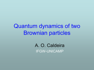 Quantum dynamics of two Brownian particles