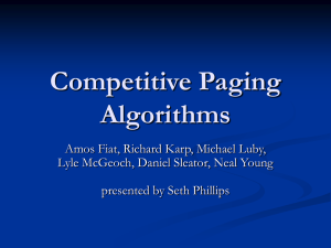 Competitive Paging Algorithms