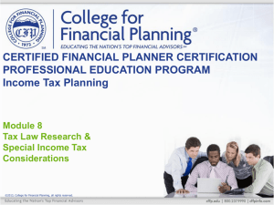8–2 - College for Financial Planning