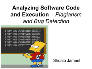 Plagiarism and Bug Detection