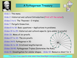 Pythagorean Treasury Powerpoint