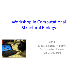 Workshop in Computational Structural Biology