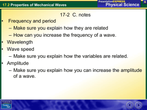 17.2 Properties of Mechanical Waves