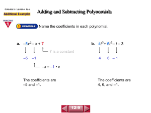 Adding and Subtracting Polynomials(12