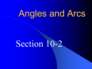 10-2 Angles and Arcs