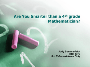 Are You Smarter than a 4th grade Mathematician?