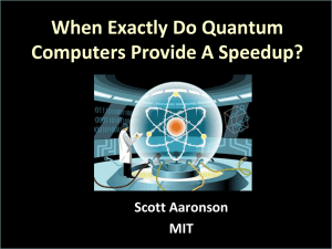 When Exactly Do Quantum Computers Provide A