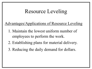 Resource Levelling