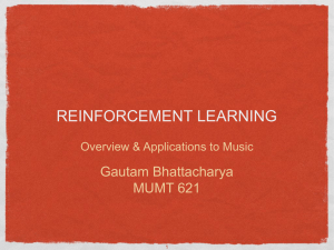 Presentation 3: Reinforcement Learning