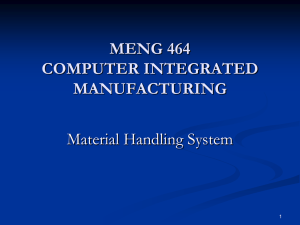 Material Handling Systems - Department of Mechanical Engineering