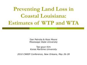 Preventing Land Loss in Coastal Louisiana: Estimates of WTP and