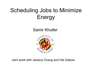 Scheduling to minimize energy