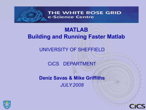 matlab_3 - The University of Sheffield High Performance and