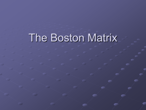 Boston Matrix - Business Studies A Level for WJEC