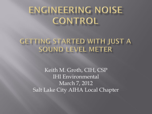 Engineering Noise Control: Getting Started with Just a Sound Level