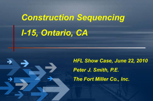 The Fort Miller Co.: I-15 Project Construction Sequencing