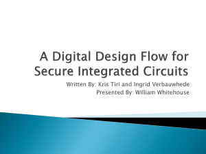 A Digital Design Flow for Secure Integrated Circuits