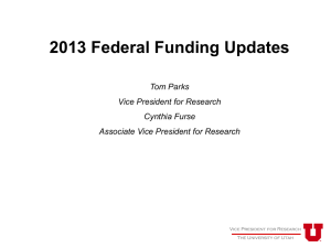 2013 Federal Funding Updates