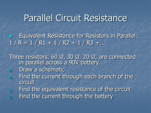 Parallel Circuit Resistance