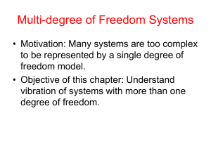Multi-degree of Freedom Systems