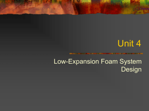 Chapter 3 Low Expansion Foam Systems