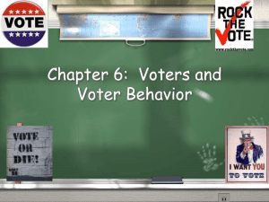 chapter6- Voters and Voter Behavior