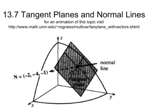 13.7 day 1 Tangent Planes
