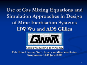 Use of Gas Mixing Equations and Simulation Approaches in