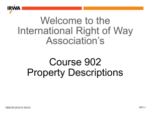 Power Point Presentation only - International Right of Way Association