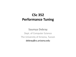 11 Performance tuning - Department of Computer Science