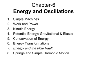 Energy and Oscillations