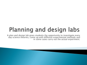Planning and design labs