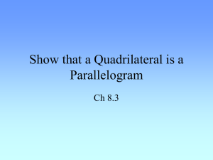 Show that a Quadrilateral is a Parallelogram