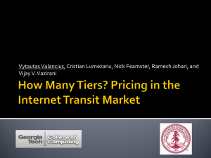 How Many Tiers? Pricing in the Internet Transit Market