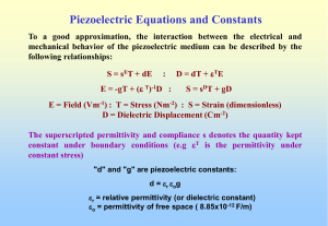are piezoelectric constants