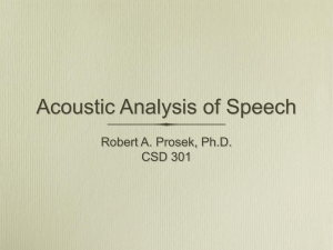 Acoustic Analysis of..