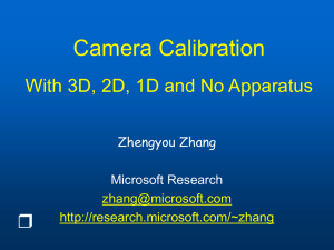 Camera Calibration - Microsoft Research
