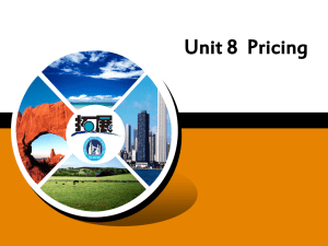 Unit 8 Pricing
