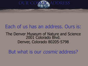 Cosmic Address