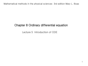 chapter 8 Ordinary differential equation