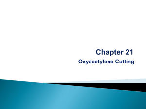 to the Chapter 21 - Oxyacetylene Cutting