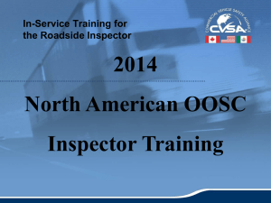 2014 OOSC Changes - Commercial Vehicle Safety Alliance